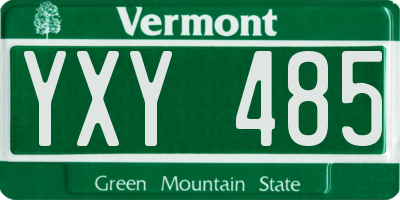 VT license plate YXY485