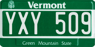 VT license plate YXY509