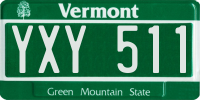 VT license plate YXY511