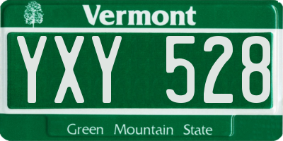 VT license plate YXY528