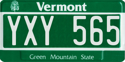 VT license plate YXY565