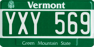 VT license plate YXY569