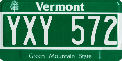 VT license plate YXY572