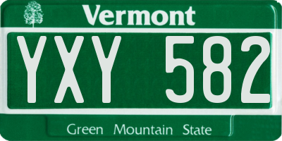 VT license plate YXY582