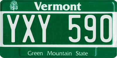 VT license plate YXY590