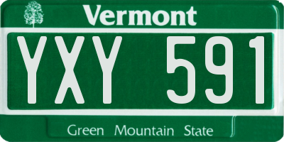 VT license plate YXY591
