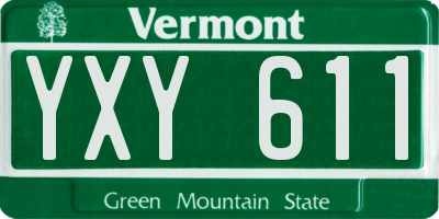 VT license plate YXY611