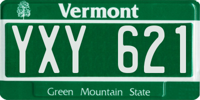 VT license plate YXY621