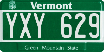 VT license plate YXY629