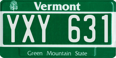 VT license plate YXY631