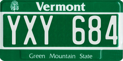 VT license plate YXY684