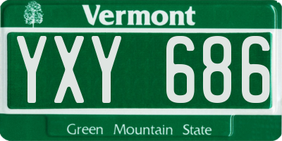 VT license plate YXY686