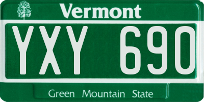 VT license plate YXY690
