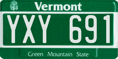 VT license plate YXY691