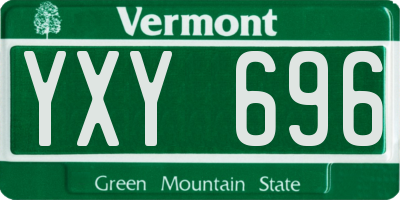 VT license plate YXY696