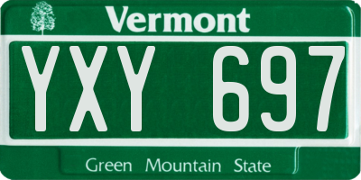 VT license plate YXY697