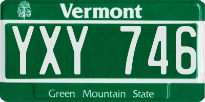 VT license plate YXY746