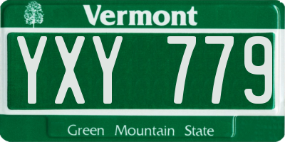 VT license plate YXY779