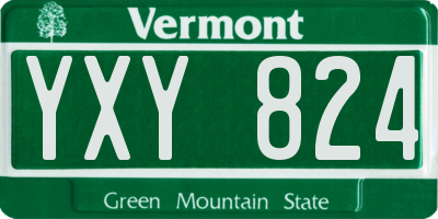 VT license plate YXY824