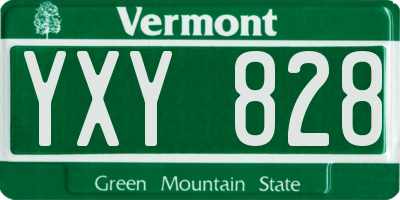 VT license plate YXY828