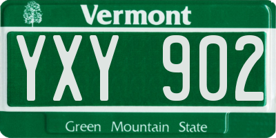 VT license plate YXY902