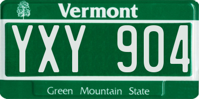 VT license plate YXY904