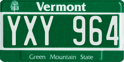VT license plate YXY964