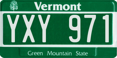 VT license plate YXY971