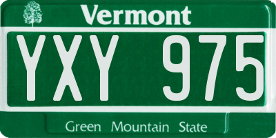 VT license plate YXY975