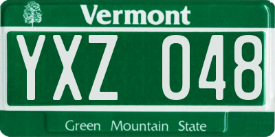 VT license plate YXZ048