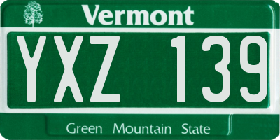 VT license plate YXZ139