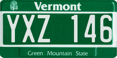 VT license plate YXZ146