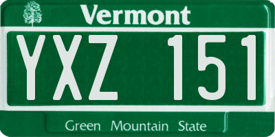 VT license plate YXZ151