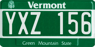 VT license plate YXZ156