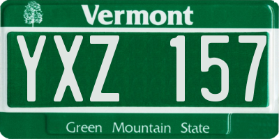 VT license plate YXZ157