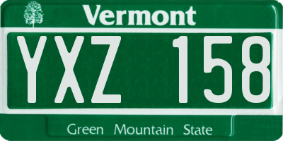 VT license plate YXZ158