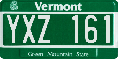 VT license plate YXZ161
