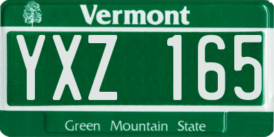 VT license plate YXZ165