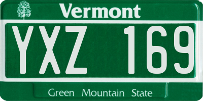 VT license plate YXZ169
