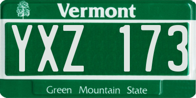 VT license plate YXZ173