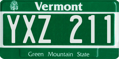 VT license plate YXZ211