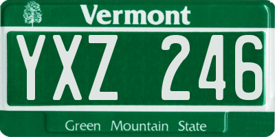 VT license plate YXZ246