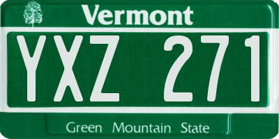 VT license plate YXZ271