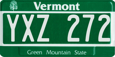 VT license plate YXZ272