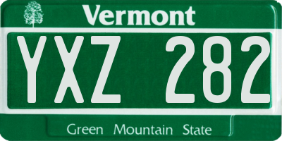 VT license plate YXZ282