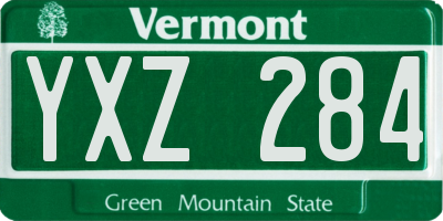 VT license plate YXZ284