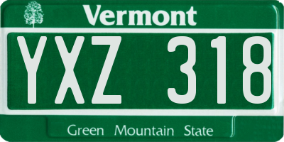 VT license plate YXZ318
