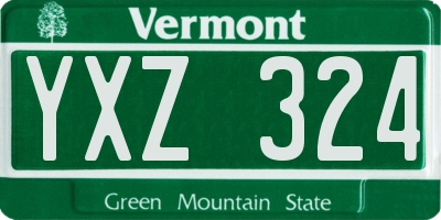 VT license plate YXZ324
