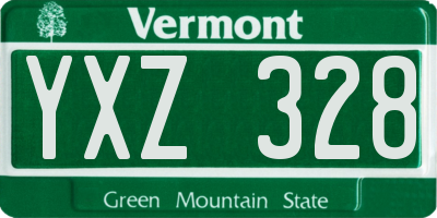 VT license plate YXZ328