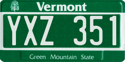 VT license plate YXZ351